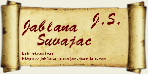 Jablana Suvajac vizit kartica